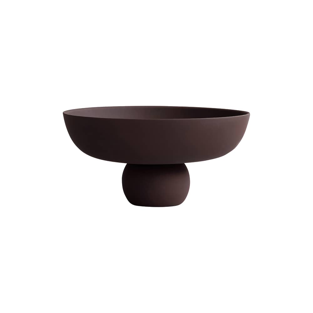Centre de table Baburu Medium céramique marron / Ø 30 x H 15 cm - 101 COPENHAGEN - Chocolat - Céramique