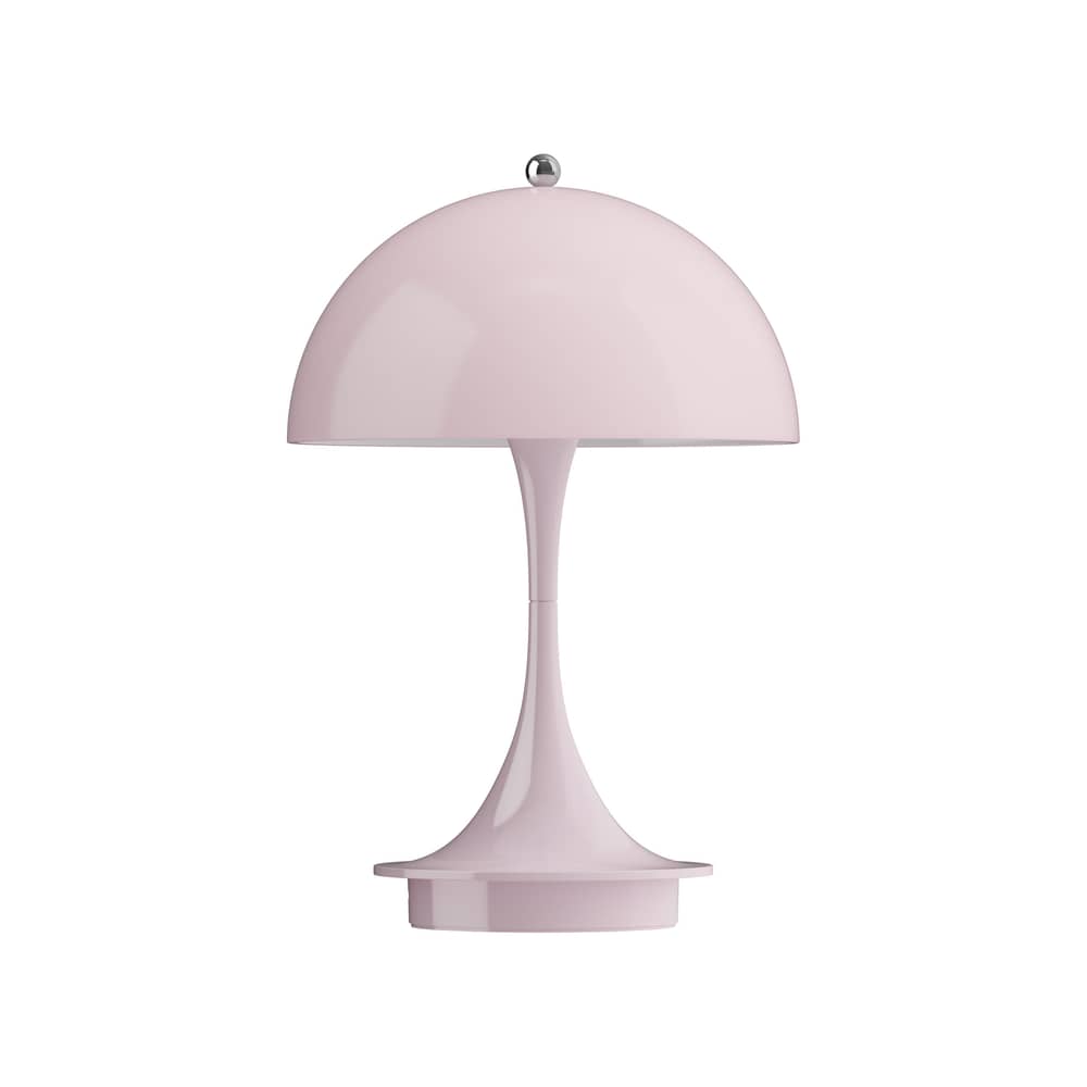 Lampe sans fil rechargeable Panthella 160 / LED - Ø 16 cm - Louis Poulsen - Rose pâle opalin - Polycarbonate