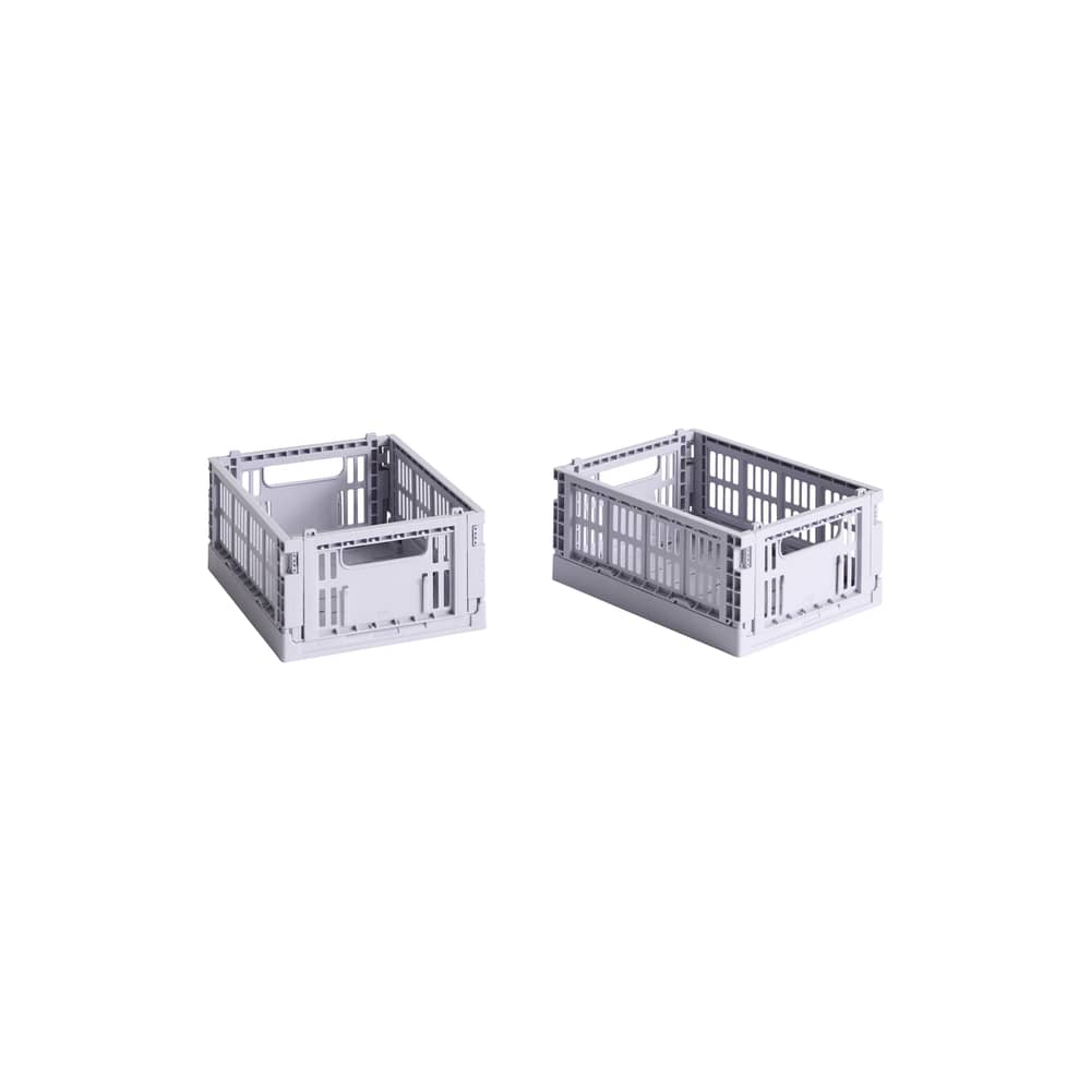 Lot de 2 paniers Colour Crate MINI plastique violet  / 17 x 13 cm - Recyclé - Hay - Lavande - Polypropylène recyclé