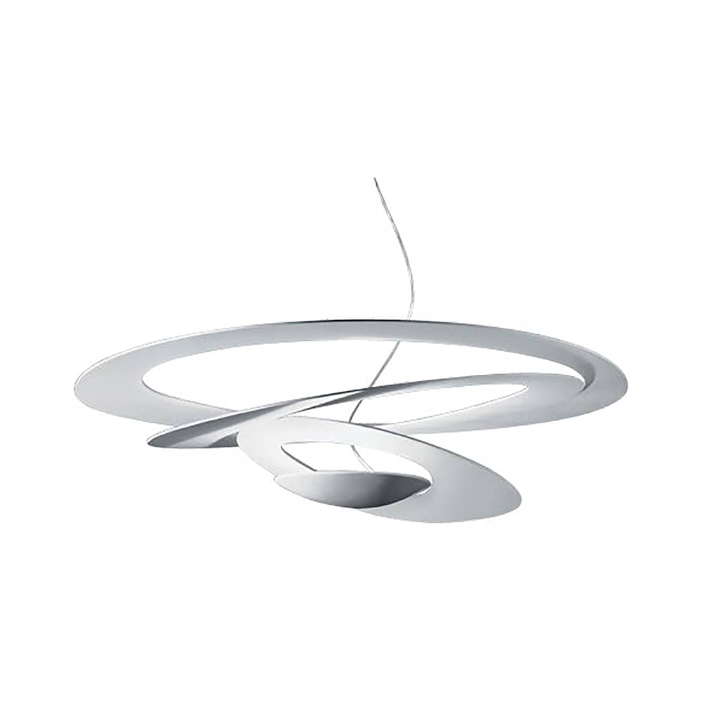 Suspension Pirce métal blanc / Ø 97 cm - Artemide - Blanc - Aluminium verni