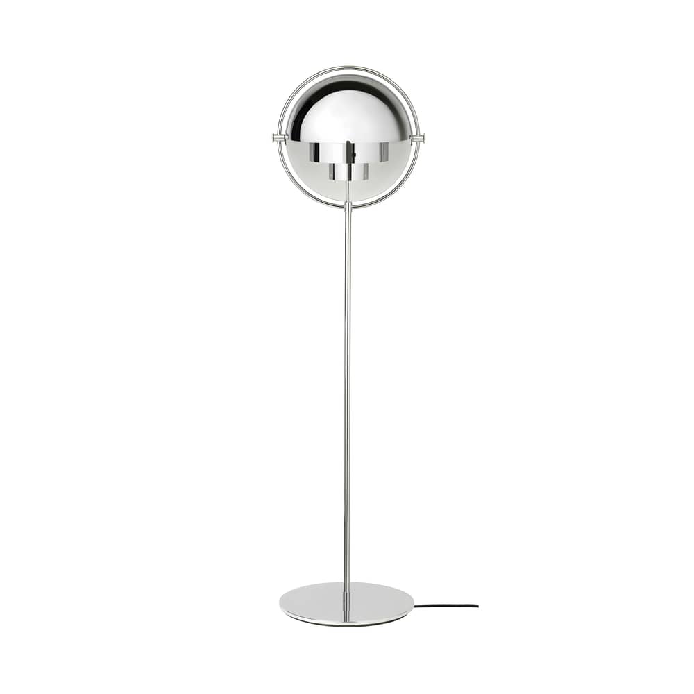 Lampadaire Multi-Lite argent métal / Modulable & orientable - Réédition 1972 - Gubi - Chromé - Métal