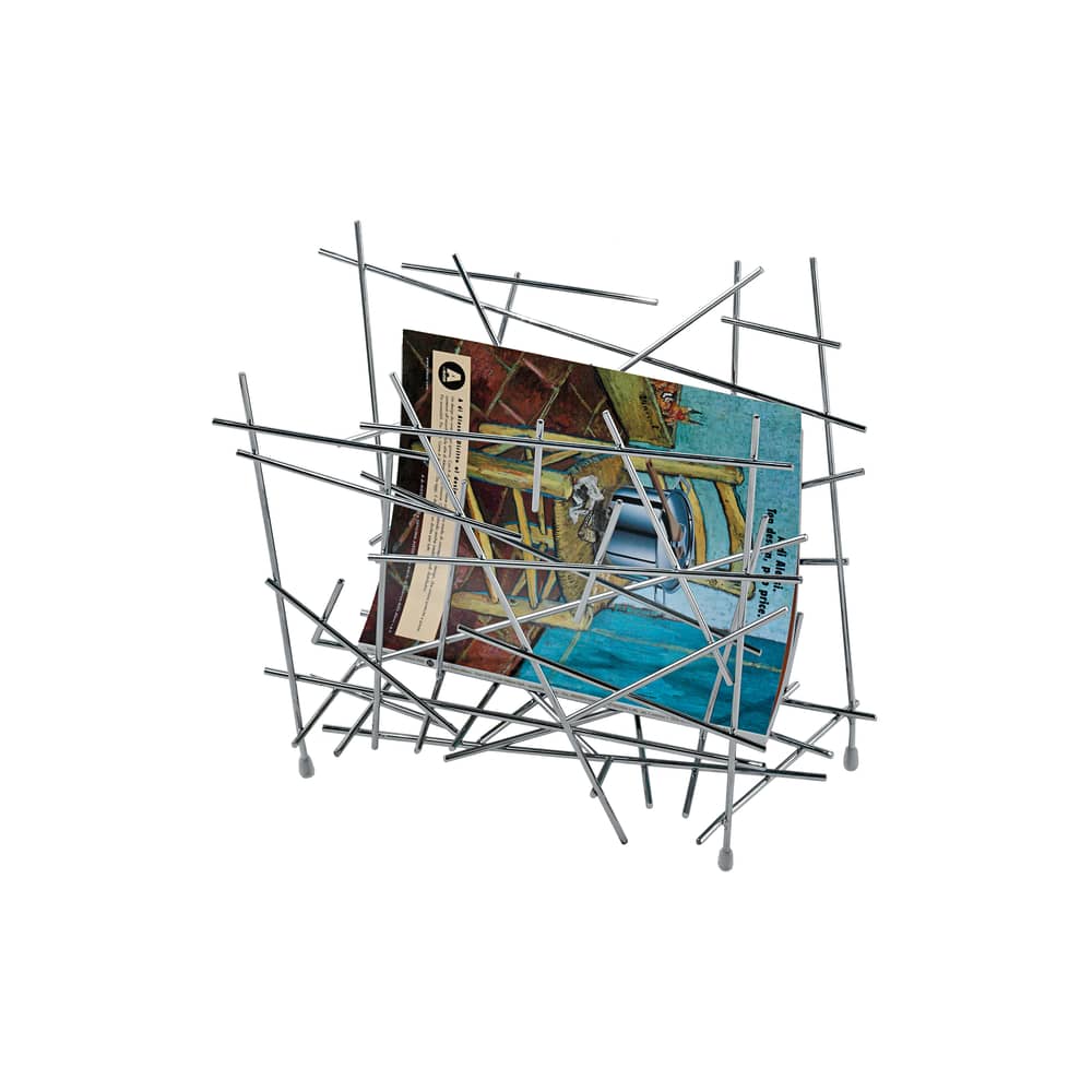 Alessi Blow up Magazine holder - steel | Made In Design UK