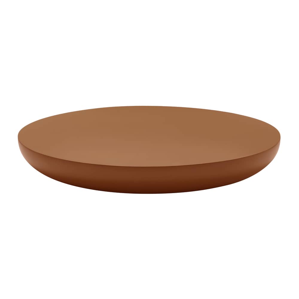 Table basse Olo Colours / Ø 100 x H 15 cm - Mogg - Brun cuivré - Bois massif laqué
