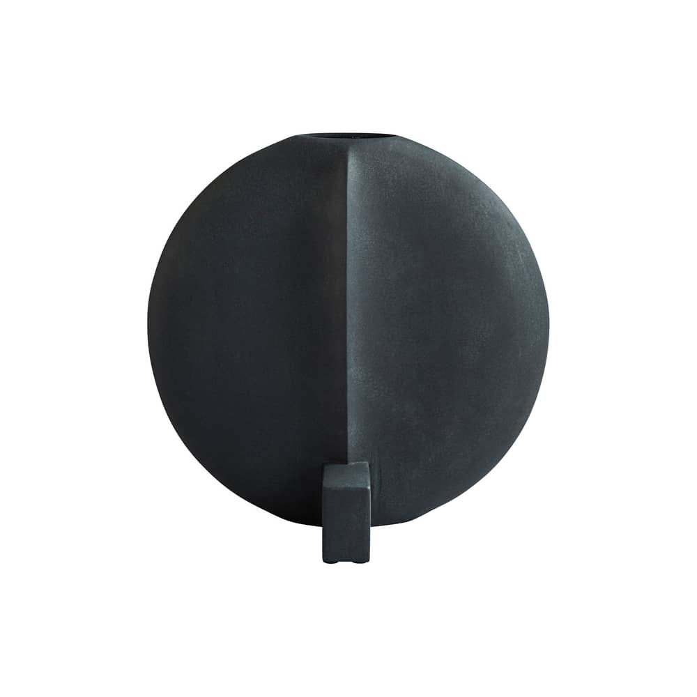 Vase Guggenheim Big céramique noir / Ø 45 cm - 101 COPENHAGEN - Noir - Céramique