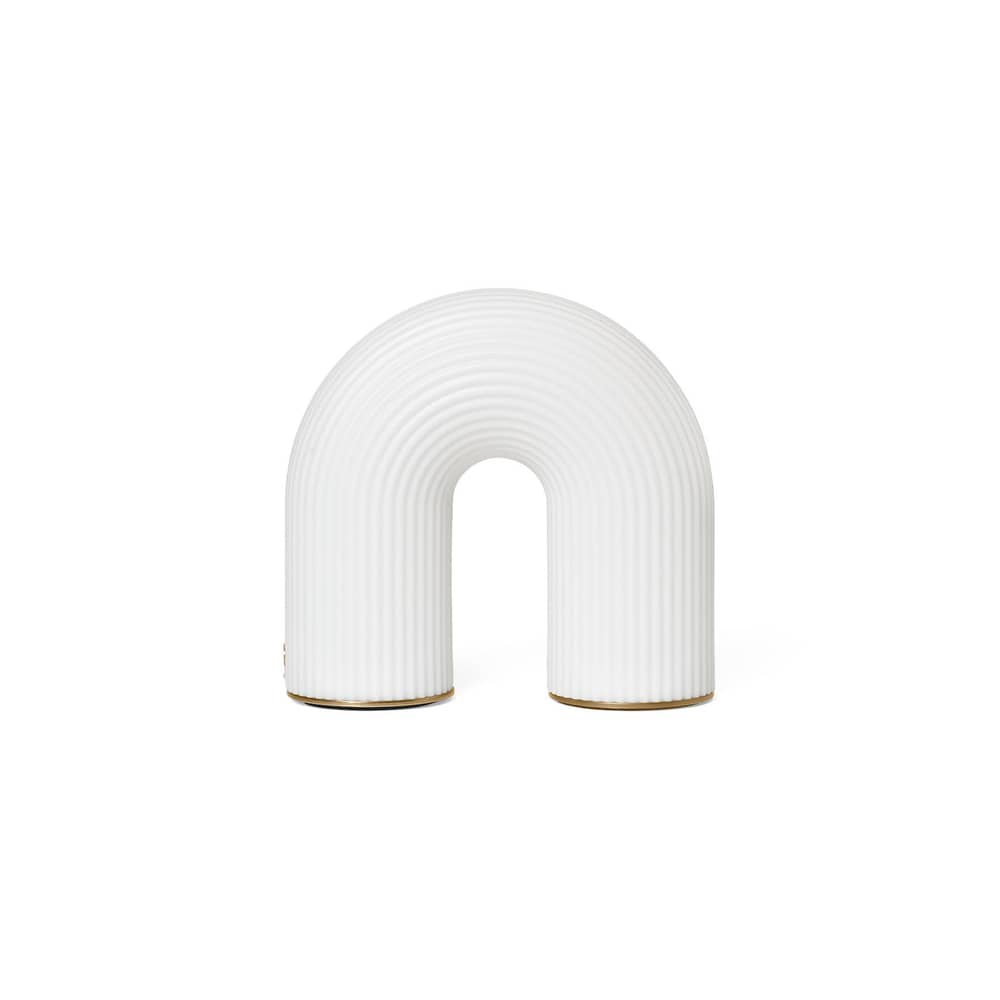 Vuelta LED Wireless rechargeable lamp plastic material white / L 16.5 x H 15.5 cm - Ferm Living - White - Polythene