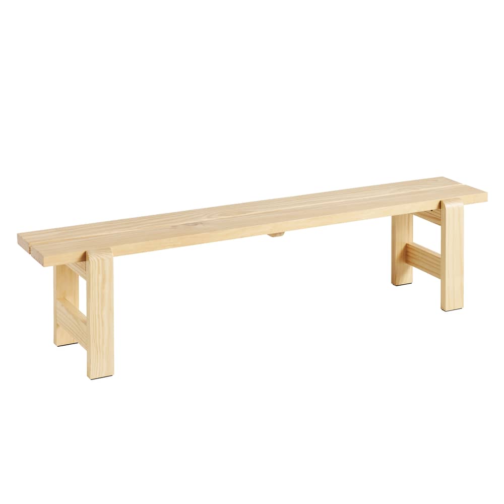Banc Weekday bois naturel / L 190 cm - Hay - Pin naturel - Pin massif certifié FSC
