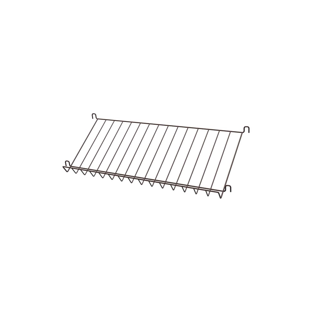Étagère grillagée / Porte-revues & chaussures - L 78 x P 30 cm - String Furniture - Marron foncé - Acier thermolaqué