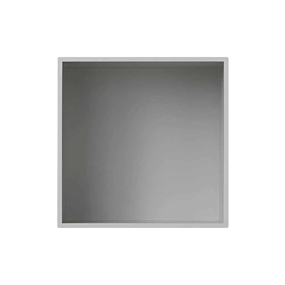 Etagère Mini Stacked / Medium carré 33x33 cm / Avec fond - Muuto - Gris - MDF peint