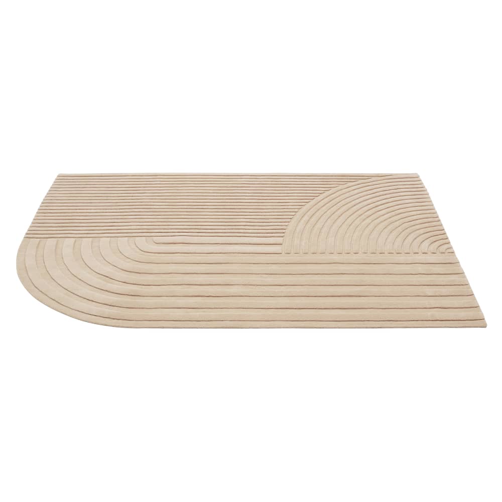 Relevo Rug textile pink / 170 x 240 cm - Hand-tufted - Muuto - Pale pink - New-zealand wool