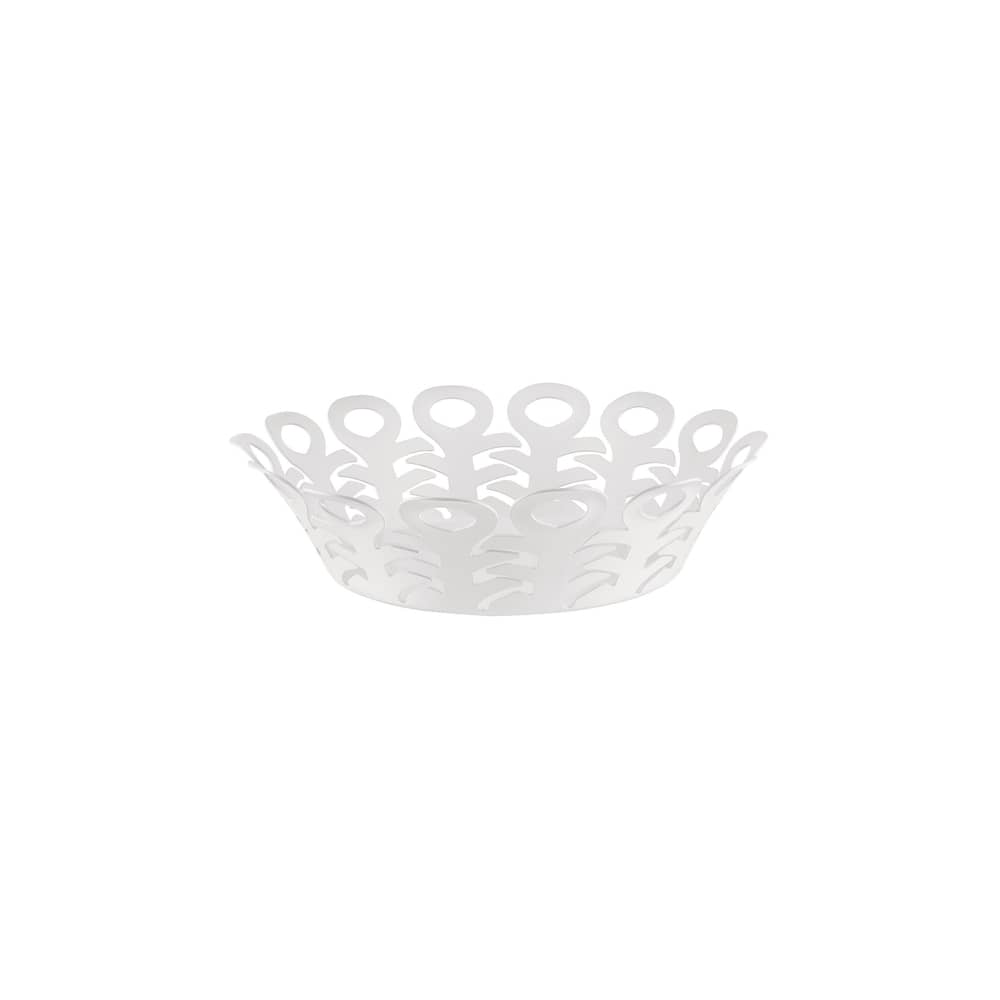 Corbeille Vimini métal blanc Small / Ø 22 cm - Alessi - Blanc - Acier