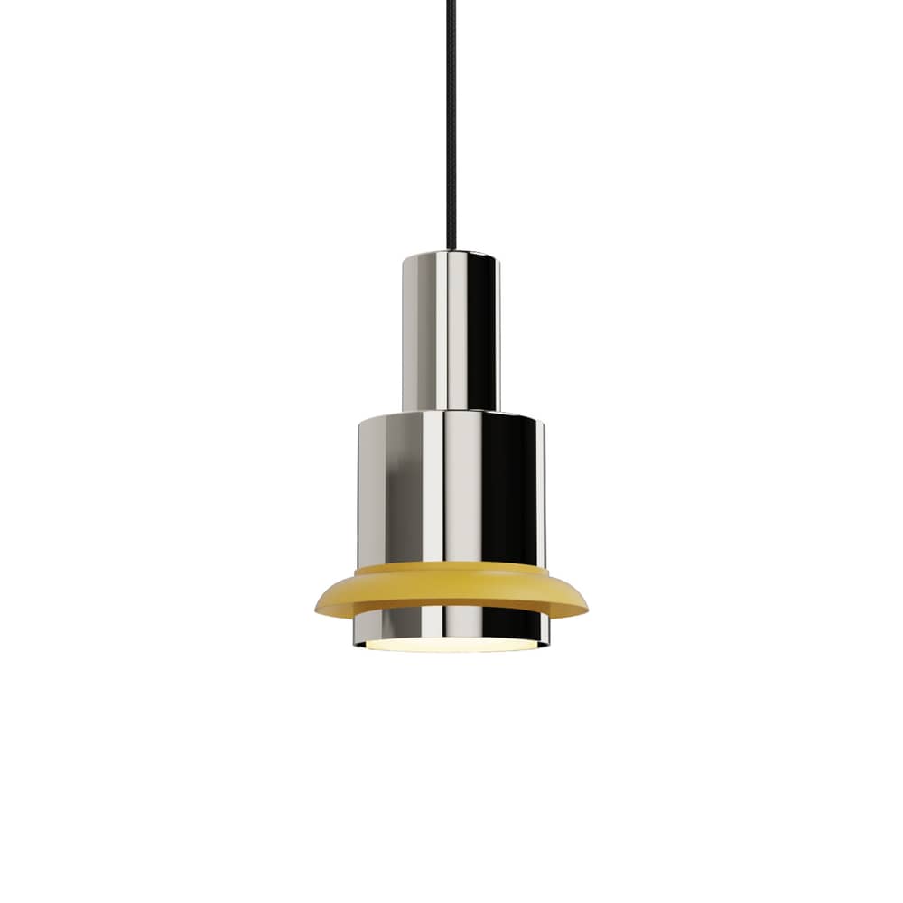 Sospensione Chaumont metallo argento / Ø 15 cm - Ripubblicato nel 1964 - DCW éditions - Anello Nichel / Giallo - Acciaio