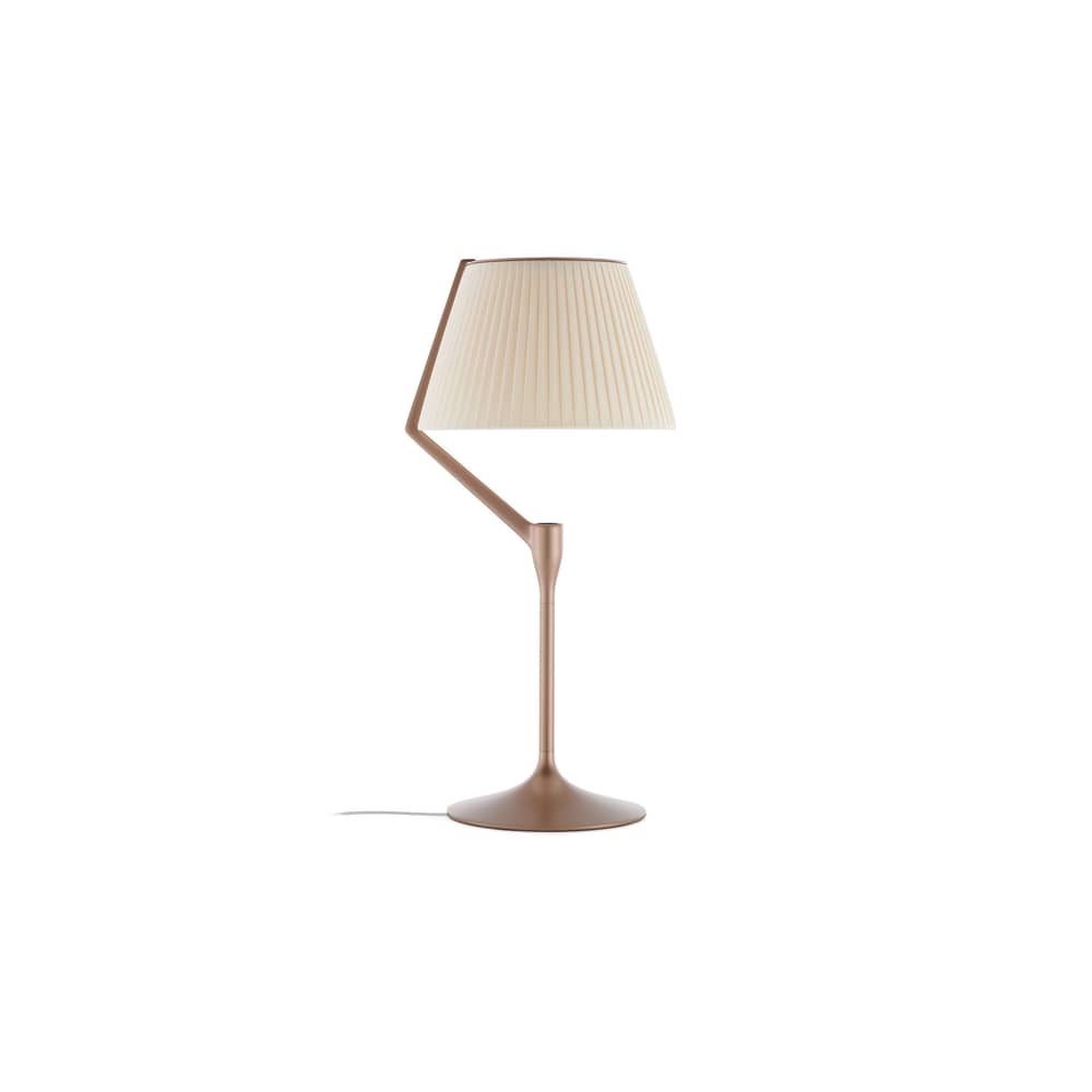 Angelo Stone LED Table lamp metal copper / H 70 cm - Kartell - Copper / Fabric ecru - Aluminium, Cotton, Thermoplastic