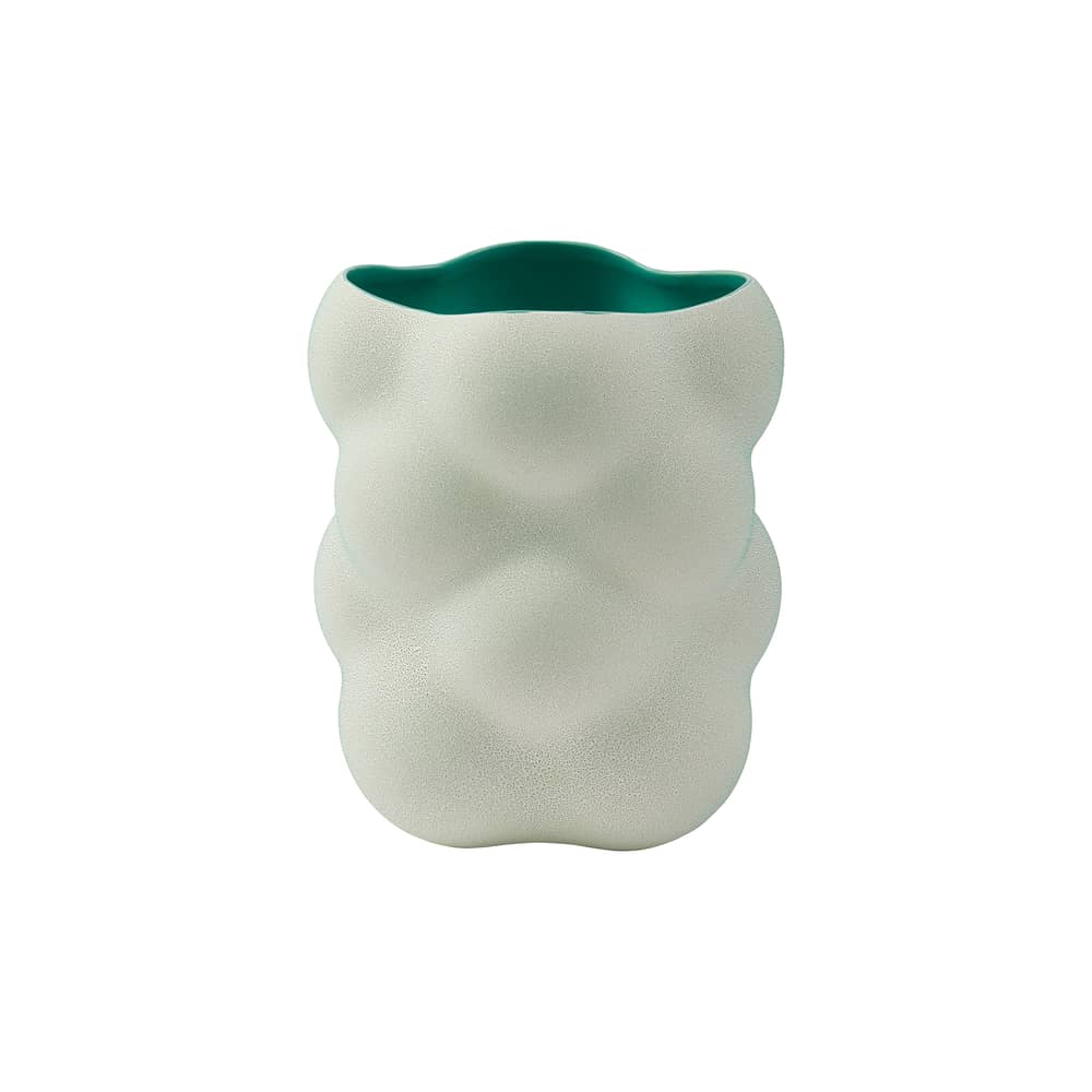 Vase Grape Small / Ø 24,5 x H 30 cm - Pols Potten - Vert foncé - Céramique émaillée