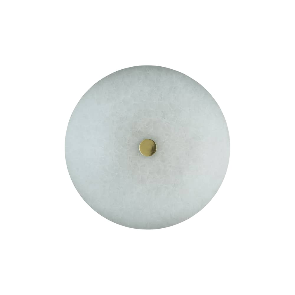 Magma Wall light glass white / Ceiling light - Recycled / Ø 42.5 cm - TALA - White / Brass - Polished brass, Recycled glass