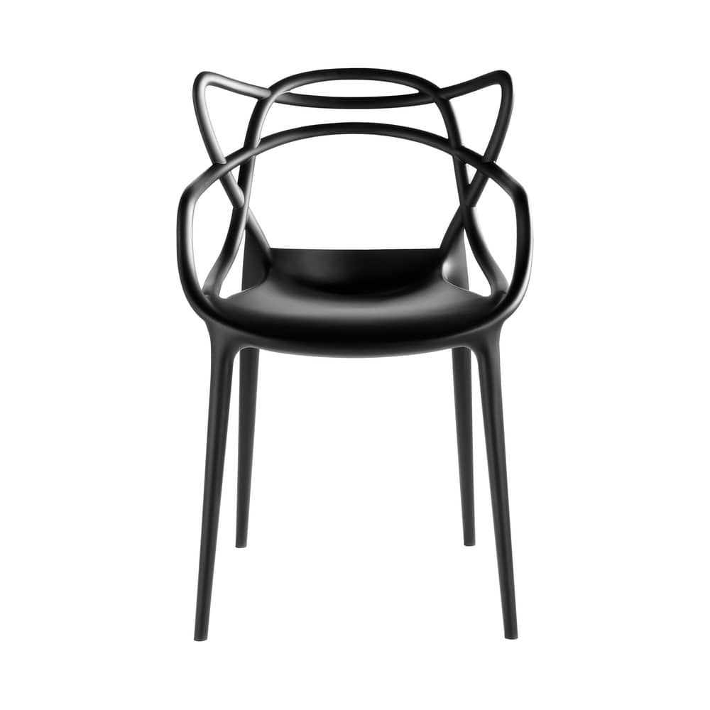 Sedia impilabile Masters materiale plastico nero Philippe Starck, 2010  Kartell
