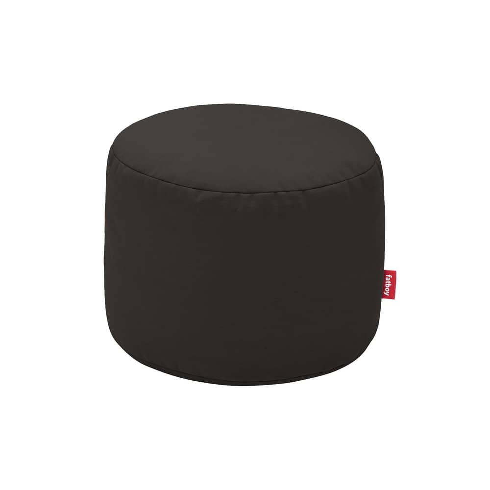 Pouf Point Canvas / Recyclé - Ø 50 cm - Fatboy - Noir Réglisse -  Micro-billes EPS, Polyester recyclé