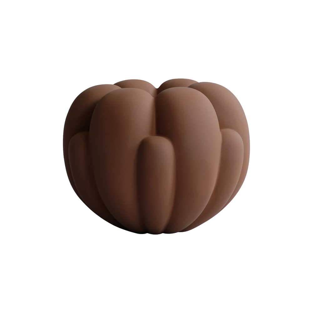 Vase Bloom Petit keramik braun / Ø 22,5 x H 18 cm - 101 COPENHAGEN - Mandel - Faserbeton, Keramik