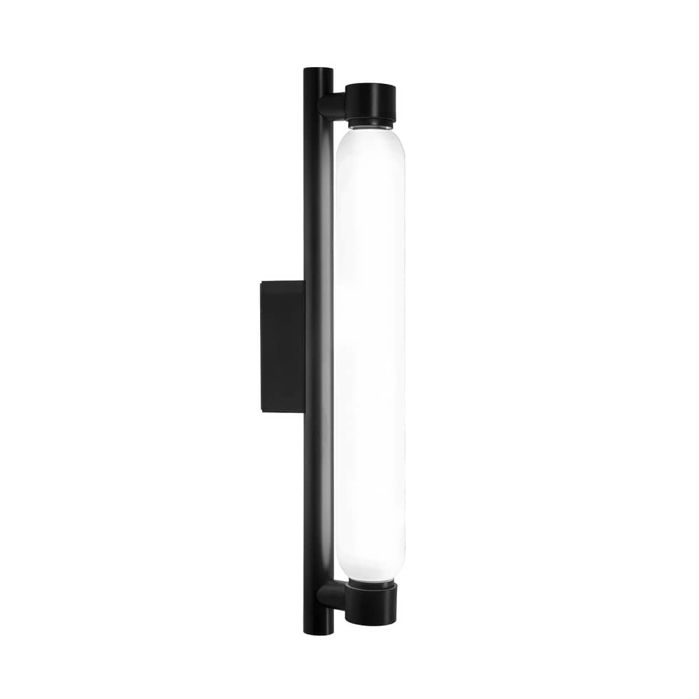 La Roche LED Wall light glass black glass & black metal / By Le Corbusier - 1920s reissue - Nemo - Matt black - Glass, Painted aluminium