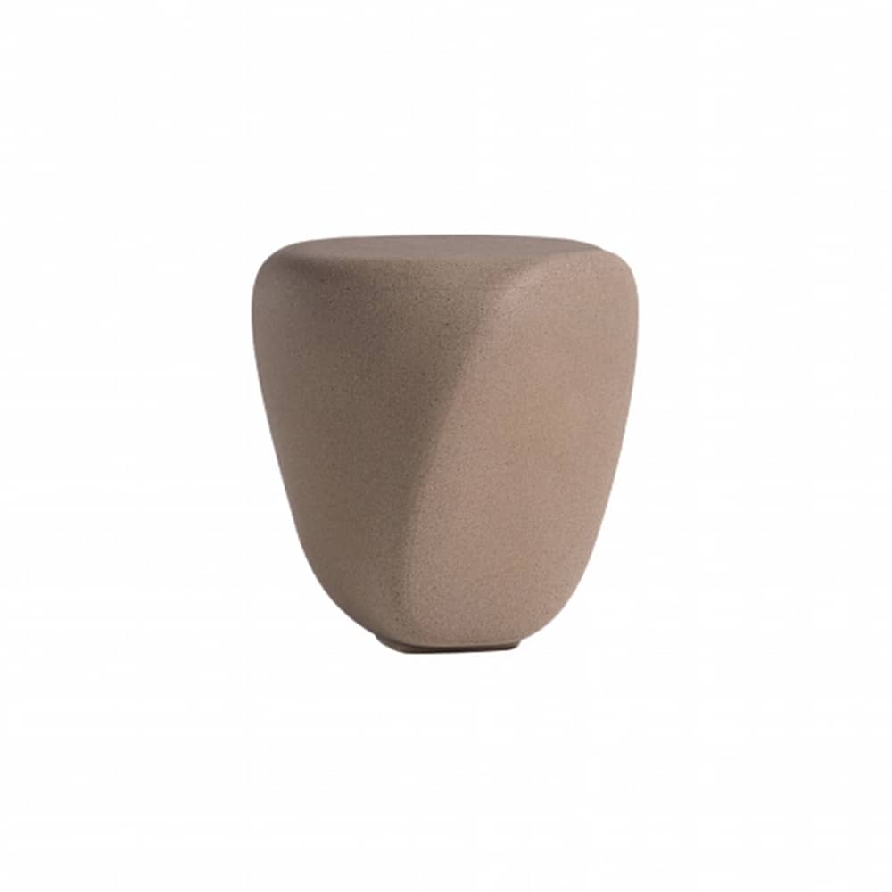 Reborn End table plastic material beige 40 x 42 x H 45 cm - 100% recycled - Slide - Almond beige - Recycled Ecothylene