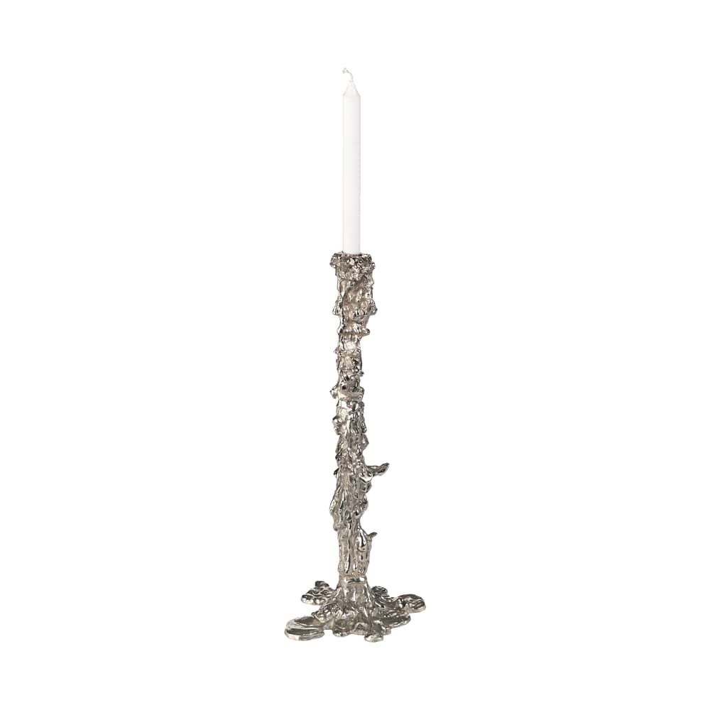 Kerzenleuchter Drip XXL metall silber / H 50 cm - Pols Potten - Silber - Aluminium