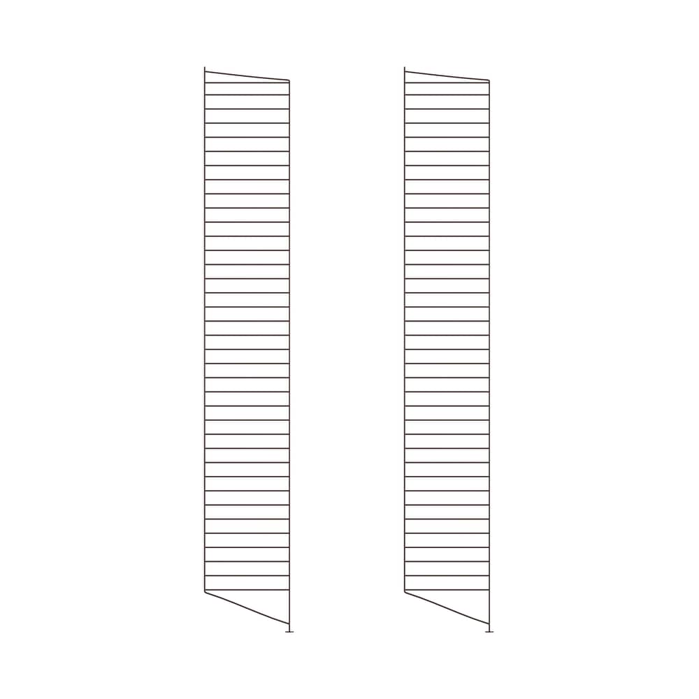 Lot de 2 montants de sol / H 200 x P 30 cm - String Furniture - Marron foncé - Acier laqué