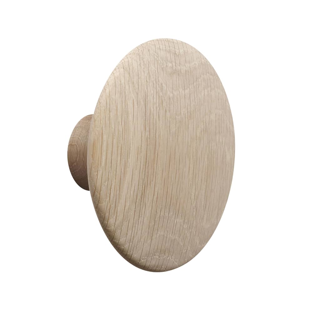 Patère The Dots Wood Medium / Bois - Ø 13 cm - Muuto - Chêne naturel - Chêne naturel