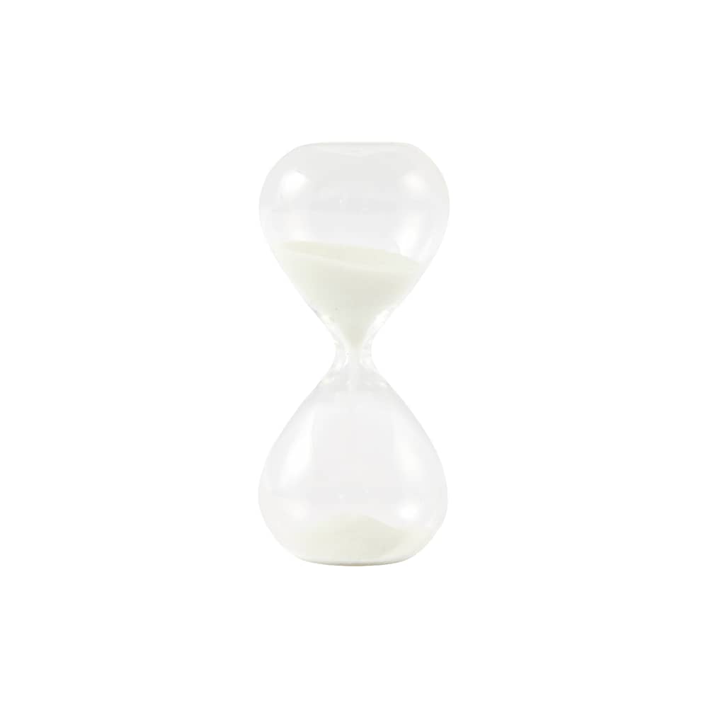 Sablier Ball XXS blanc /  30 sec. - H 8,5 cm - Pols Potten - Blanc - Sable teinté, Verre