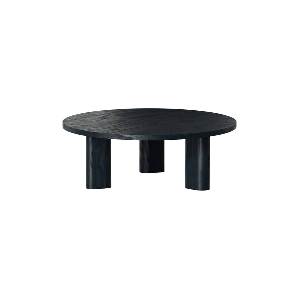 Table basse Galta Forte / Ø 100 x H 36 cm - KANN DESIGN - Chêne noir - Chêne massif teinté, Placage chêne teinté