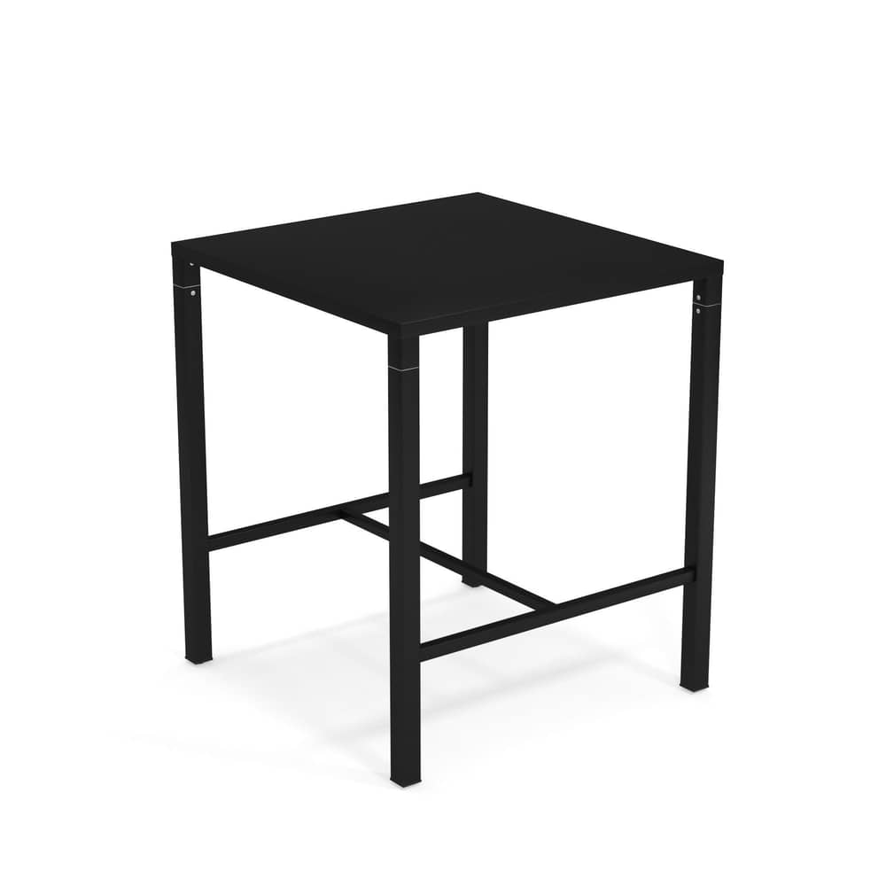 Mange-debout Nova métal noir / 90 x 90 cm x H 105 cm - Emu - Noir - Acier verni