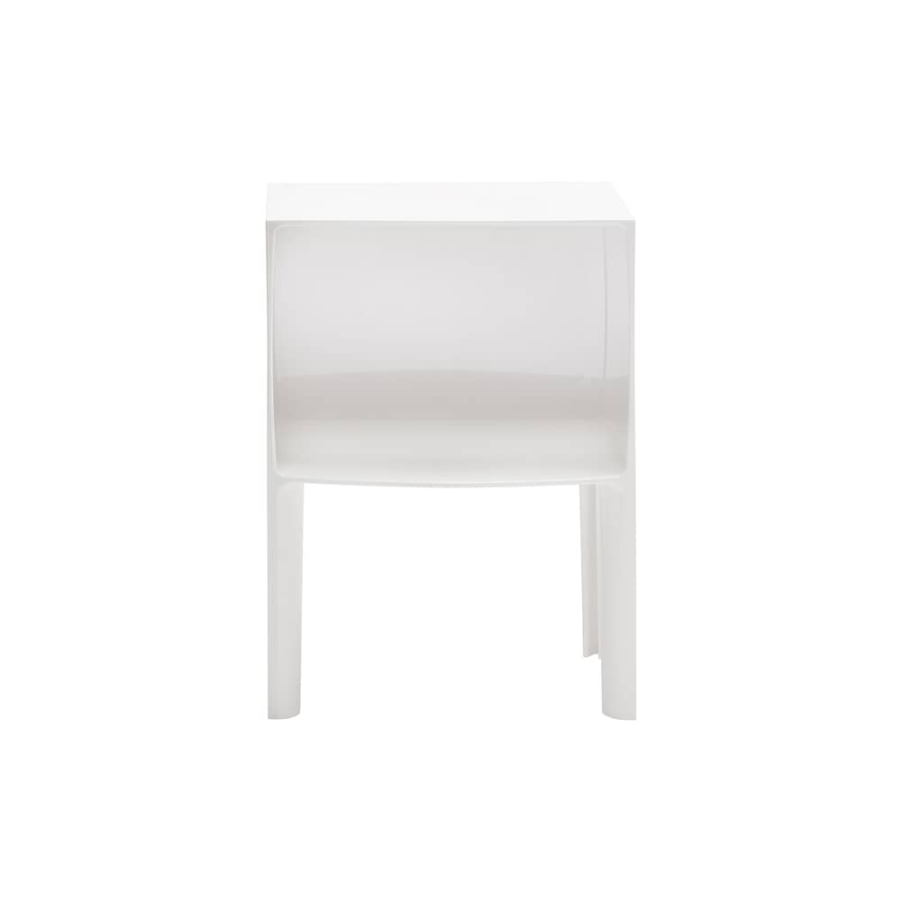 Table de chevet Small Ghost Buster plastique blanc / L 40 x H 57 cm - Philippe Starck 2010 - Kartell - Blanc opaque - PMMA