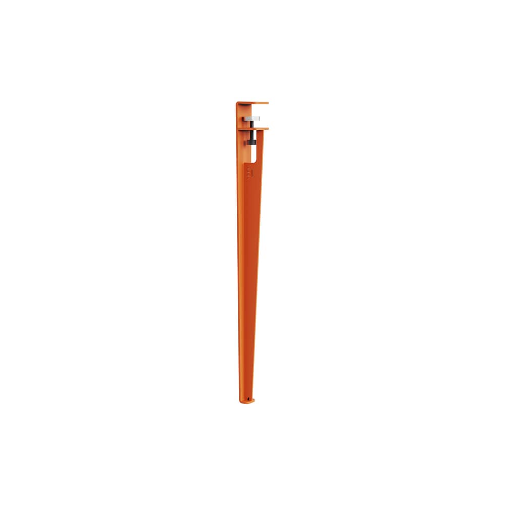  Base, legs metal orange with vise clamp by Uchronia / H 75 cm - For creating tables & Desks - TIPTOE - Orange (by Uchronia) - Powder coated steel