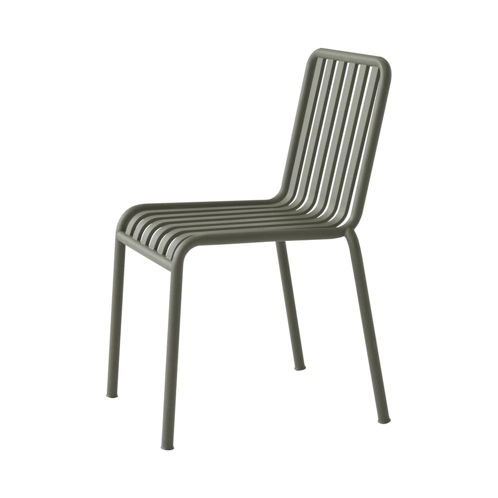 Chaise empilable Palissade métal vert / R & E Bouroullec / Seconde vie - Hay - Vert olive - Acier électro-galvanisé, Peinture époxy