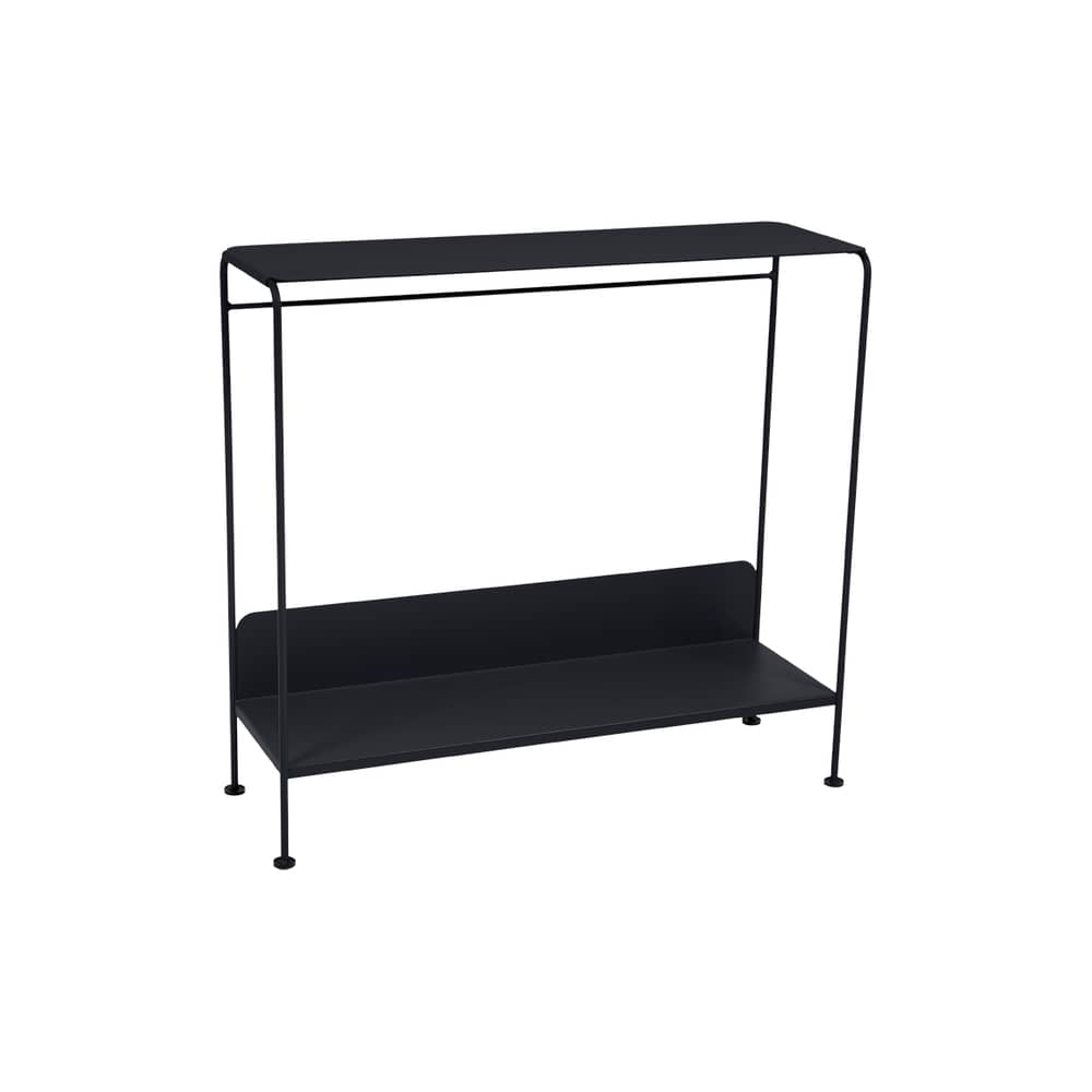 Console Picolino métal gris / L 93 x P 31 x H 85 cm - Fermob - Carbone - Acier laqué