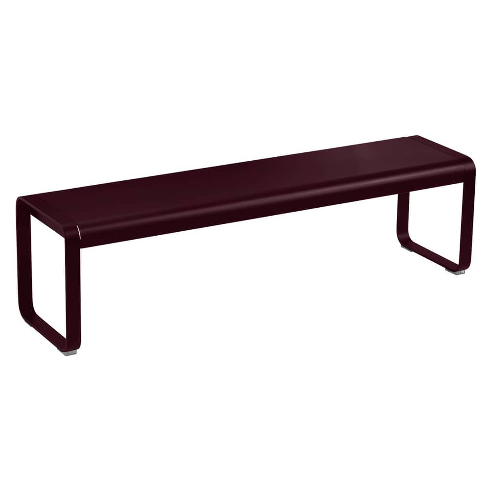 Panchina Bellevie metallo rosso / L 161 cm - 4 posti - Fermob - amarena - Acciaio, Alluminio