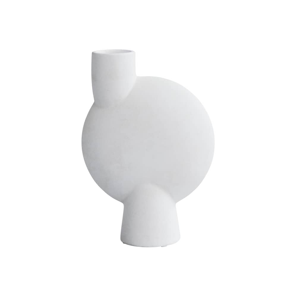 Sphere Buble Medium Vase ceramic white / H 26 cm - 101 COPENHAGEN - White - Ceramic