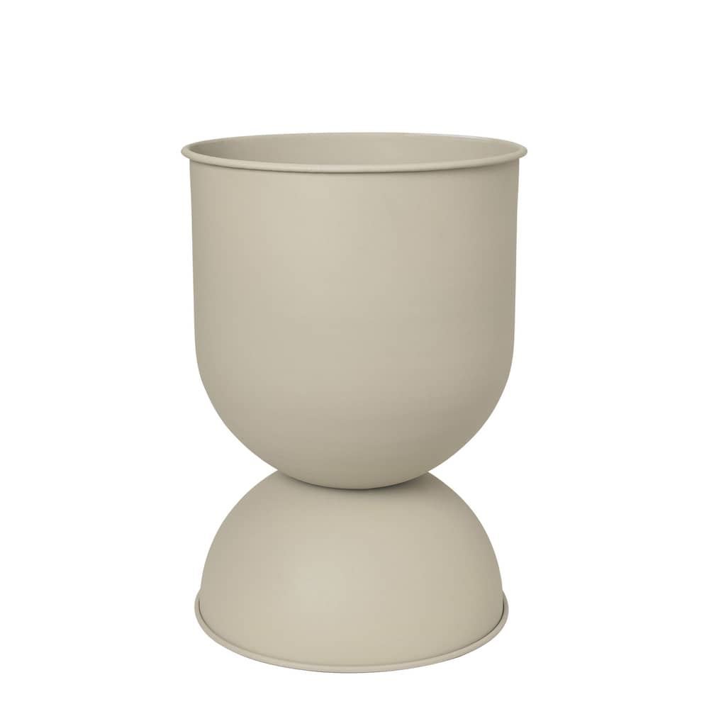 Vaso per fiori Hourglass Medium metallo beige / Ø 40 x H 59 cm - Ferm Living - Cachemire Beige - Ferro