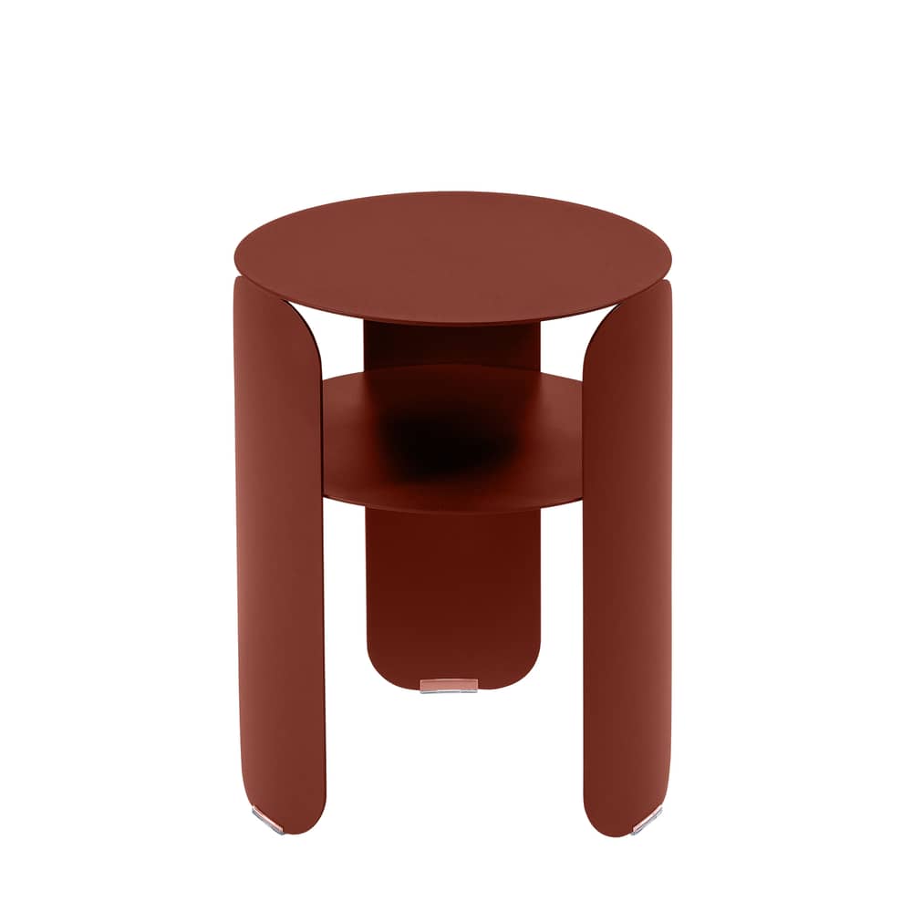 Beistelltisch Bebop metall rot braun / Ø 35 x H 45 cm - Fermob - Ockerrot - bemaltes Aluminium
