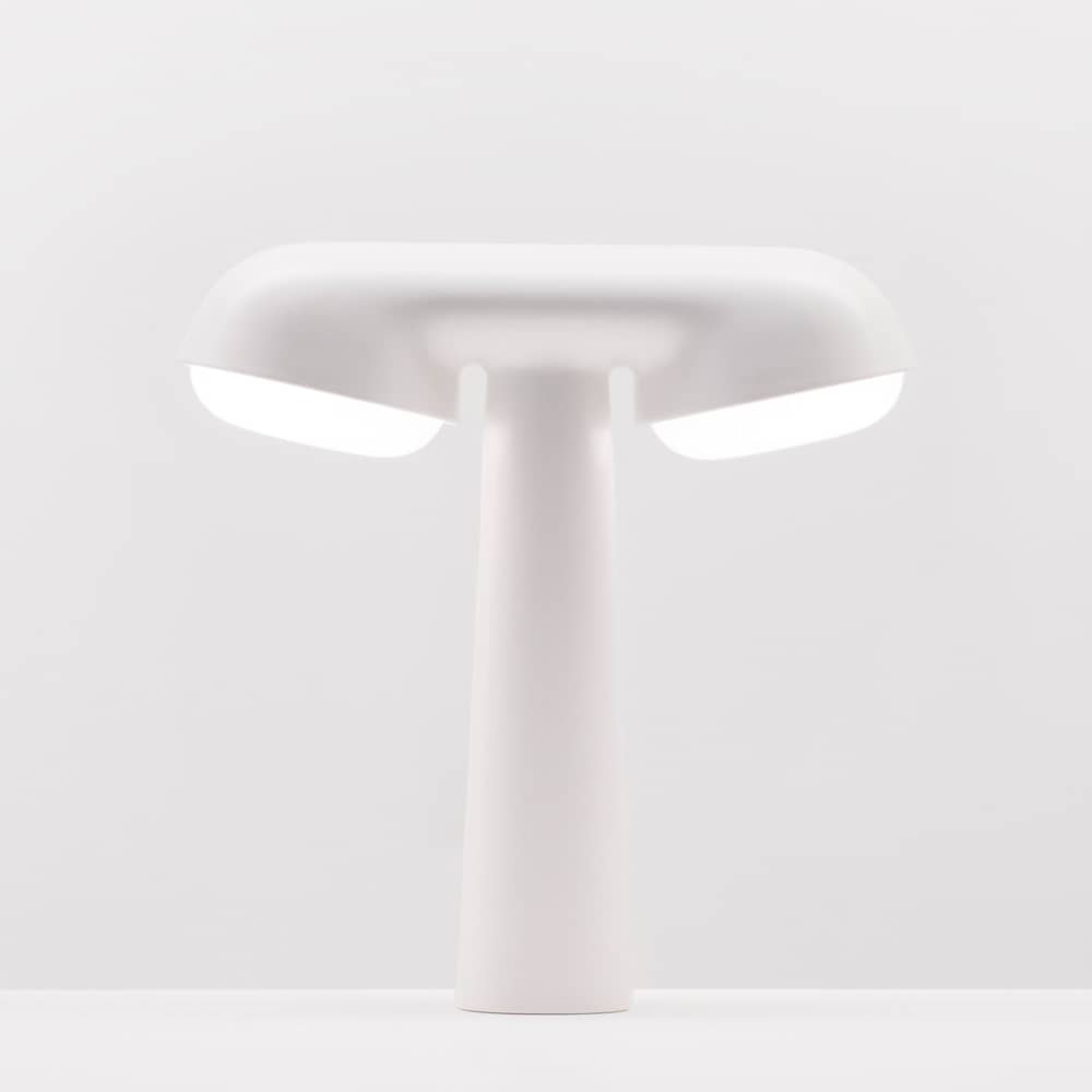 Lampe de table Lampe TGV métal blanc / Coéditée Moustache & SNCF - Moustache - Blanc - Aluminium, Polycarbonate