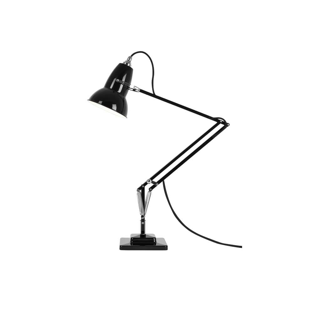 Lampe de table Original 1227 métal noir / Réédition 1930\' / Seconde vie - Anglepoise - Noir / Raccords chromés - Aluminium