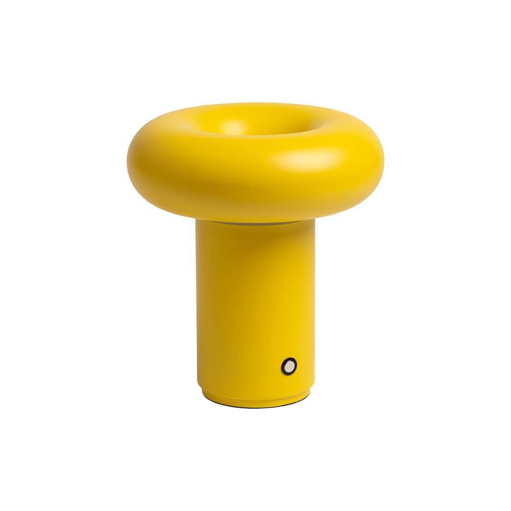 Lampe extérieur sans fil rechargeable Glimpse métal / Ø 17 cm - & klevering - Jaune vif - Métal