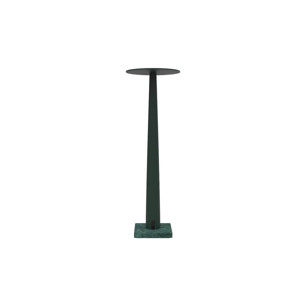 Lampe sans fil rechargeable Portofino LED plastique vert / Base marbre - Nemo - Vert émeraude / Marbre Guatemala - Marbre, Polycarbonate