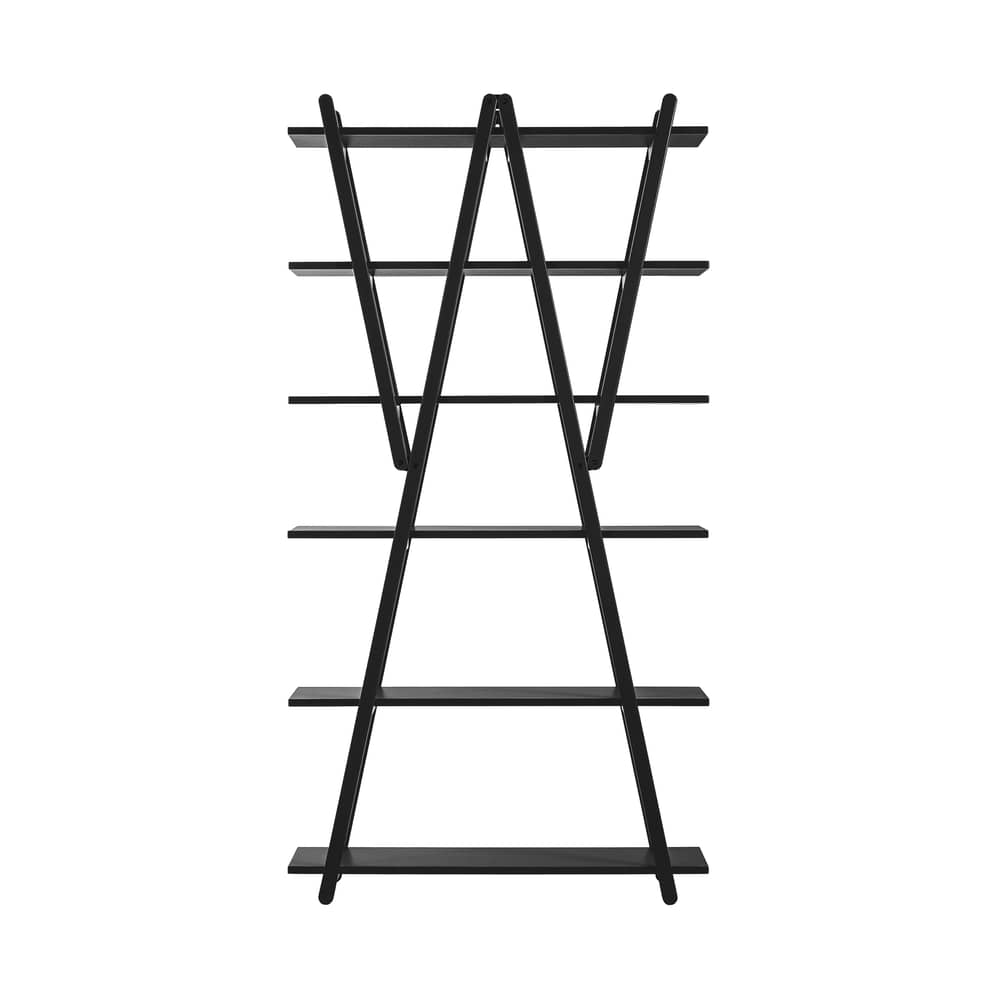 Libreria Nuvola Rossa legno nero / Vico Magistretti, 1977 - L 100 x H 192 cm - CASSINA - Faggio laccato nero - Faggio massello laccato, MDF laccato