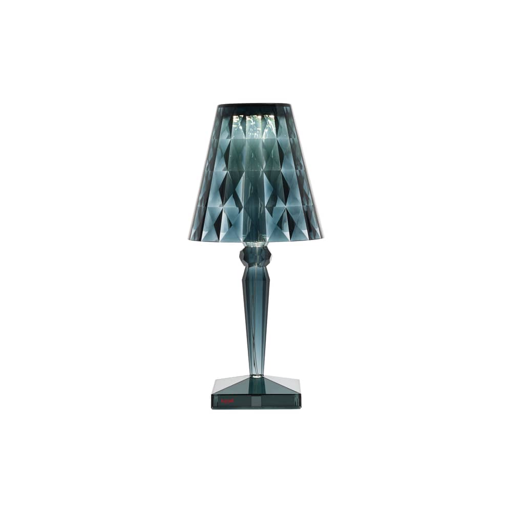 Big Battery LED Wireless rechargeable outdoor lamp plastic material blue / H 37 cm - USB charging - Kartell - Light blue - PMMA
