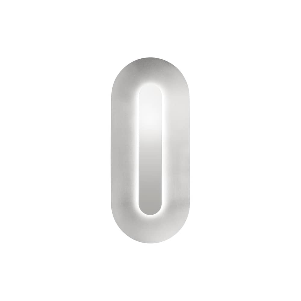 Applique Sasi Large métal argent / LED - H 65 cm - NUURA - Argent / Miroir - Aluminium
