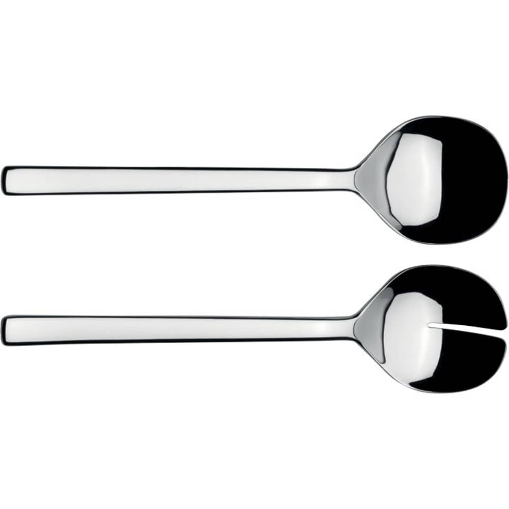 Couverts à salade Ovale métal - Alessi - Acier inoxydable brillant - Acier