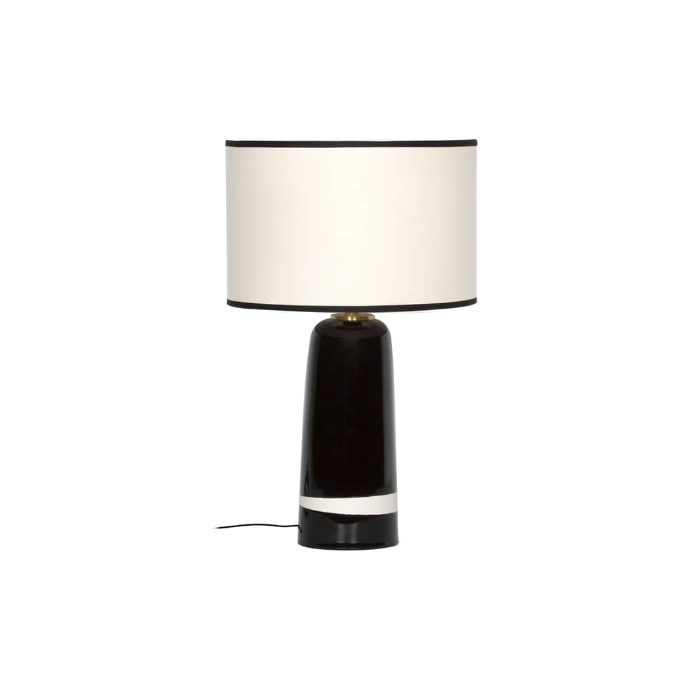 Lampada da tavolo Sicilia Small ceramica nero / H 49 cm - Ceramica - Maison Sarah Lavoine - Nero - Ceramica, Cotone