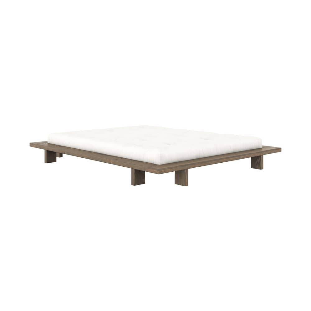 Lit double Japan / Pour matelas 160 x 200 cm - KARUP DESIGN - Marron - Pin massif laqué certifié FSC