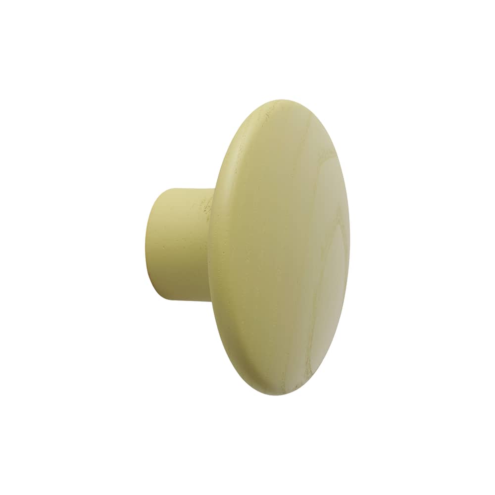 Patère The Dots Wood Small bois vert / Ø 9 cm - Muuto - Olive clair - Frêne teinté