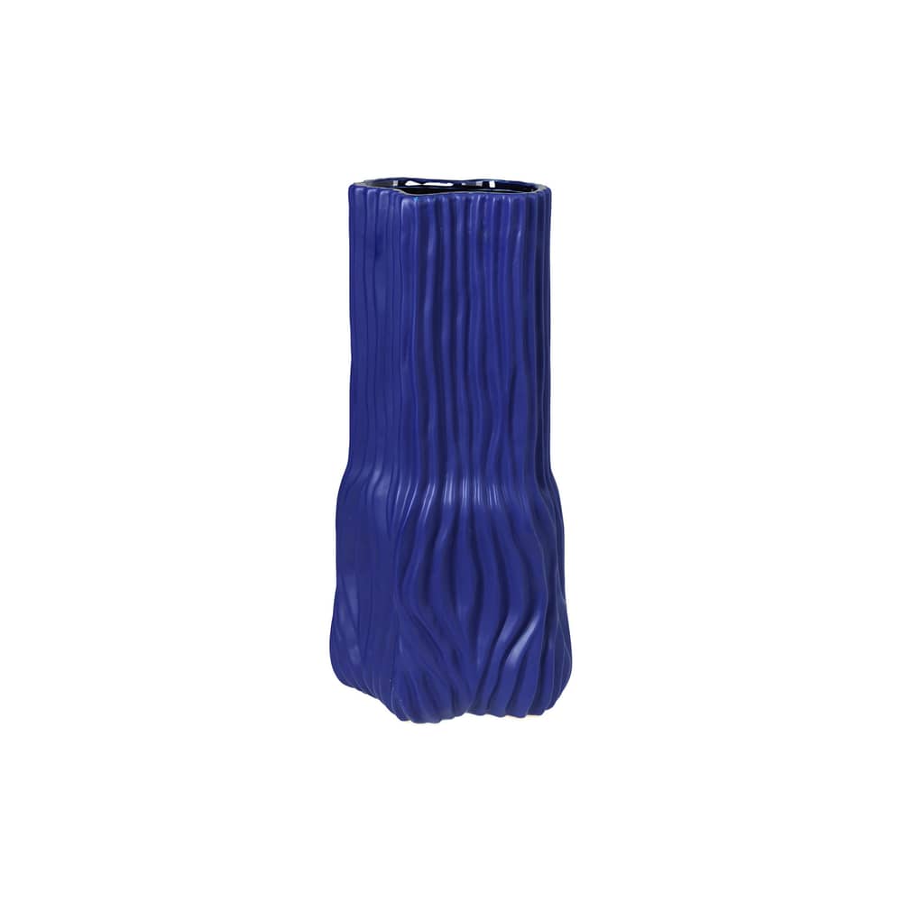 Magny Vase ceramic blue / H 43 cm - BROSTE COPENHAGEN - Intense Blue - Enamelled sandstone