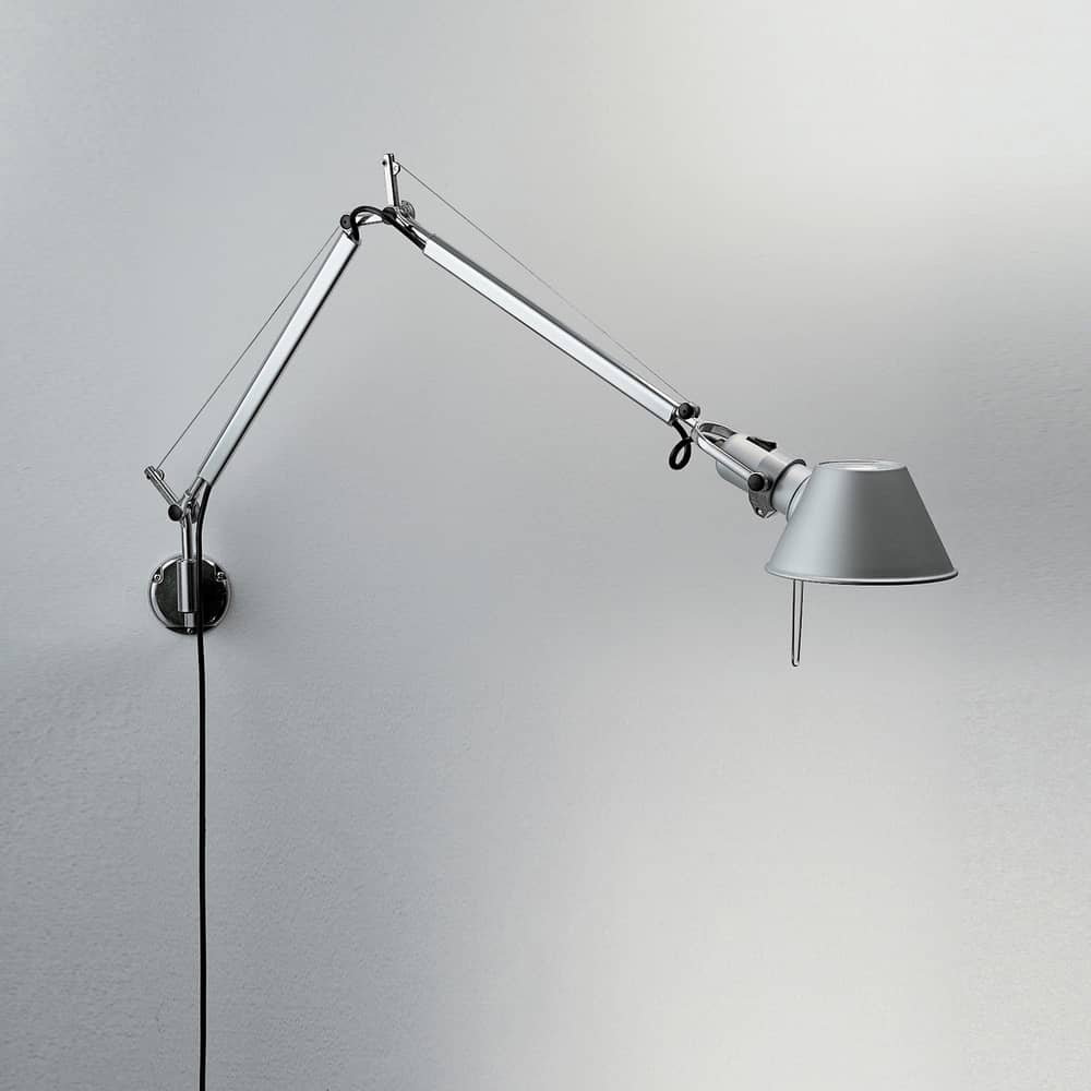 Applique Tolomeo micro Wall LED métal orientable / Bras articulé - L 49 cm - 1987 - Artemide - L 49 cm / Aluminium - Aluminium